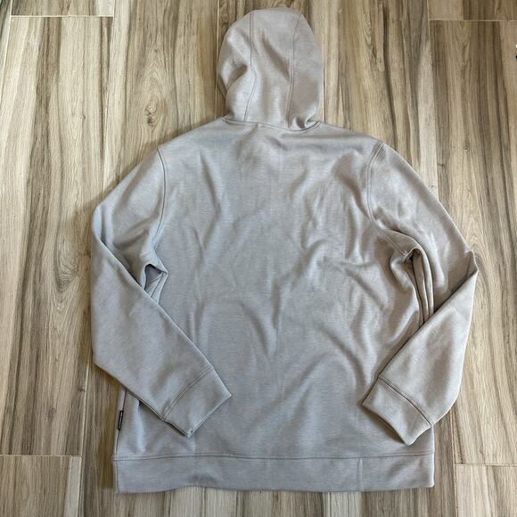 Quicksilver Hoodie Pullover Jacket Gray Size XL 3D Spellout Skater Grunge - Picture 2 of 7